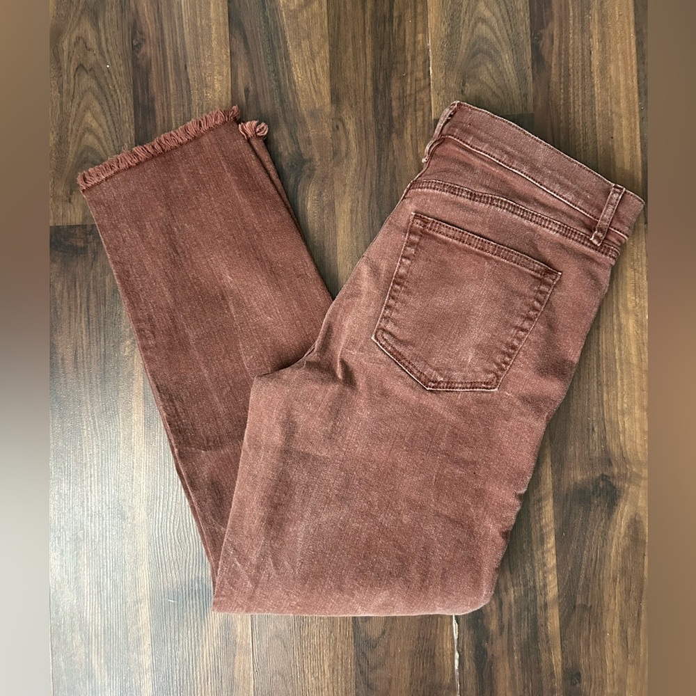 LOFT Women's Straight Brown Jeans Size 6